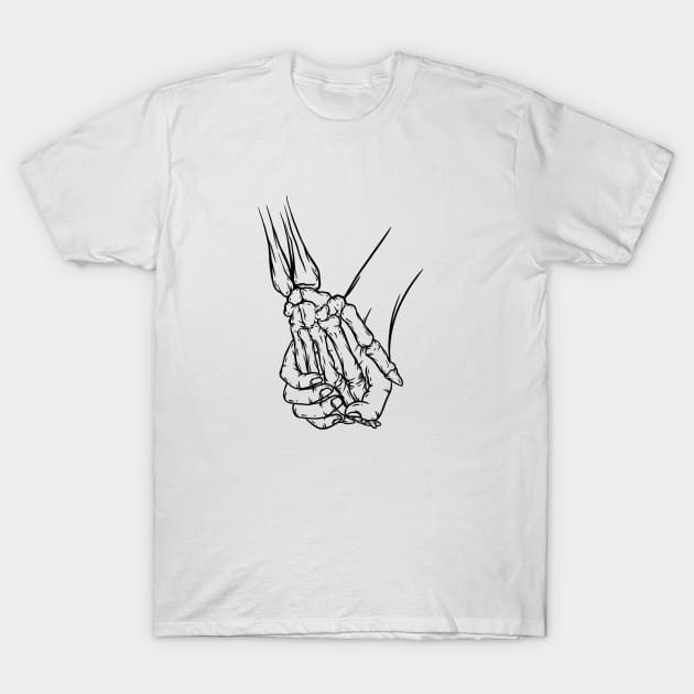 Holding Deaths Hand x Inktober 22 T-Shirt by P7 illustrations 